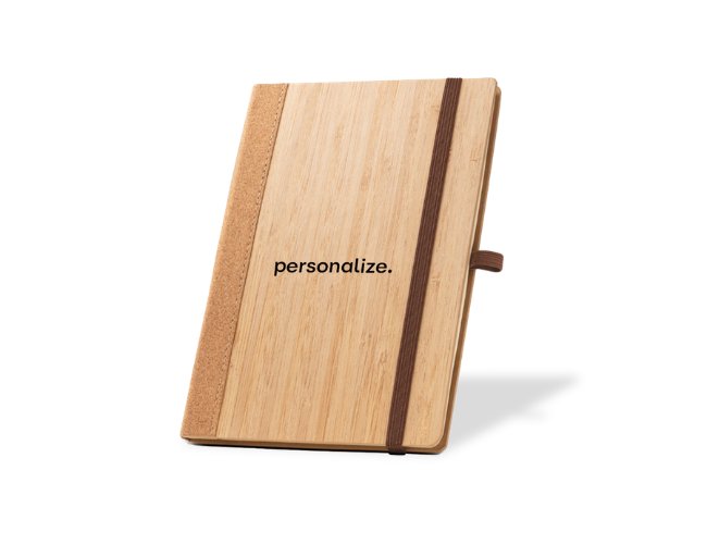 Caderno A5 em Bambu e Corti�a para Kit Onboarding Premium
