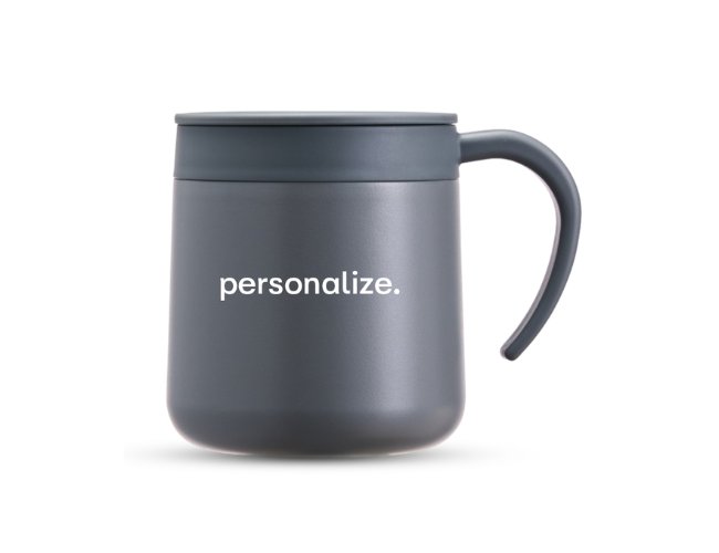 Caneca T�rmica Inox 350ml Personalizada com Tampa Ajust�vel